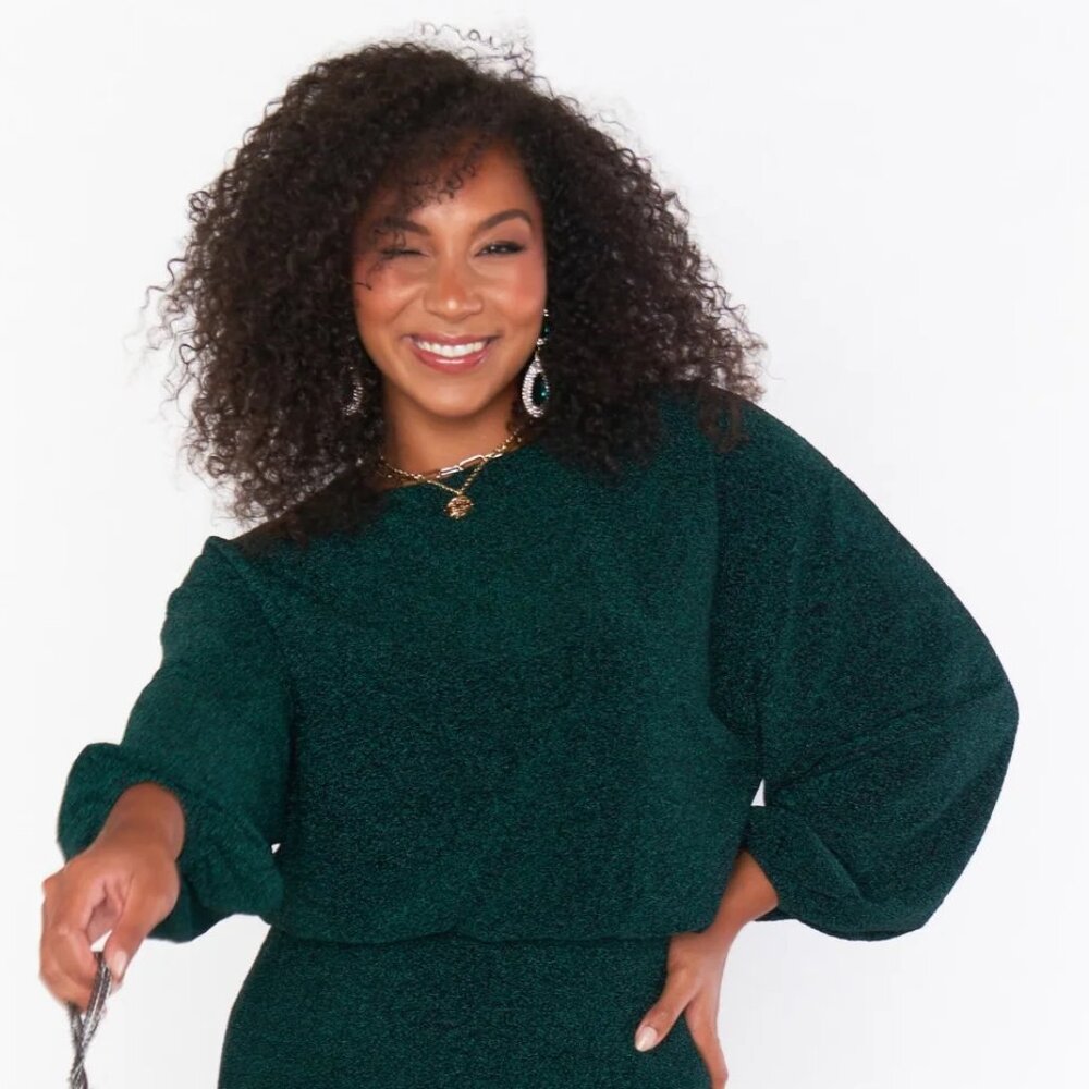 Show Me Your Mumu Good Times Top | Medium | Emerald Shimmy Shine